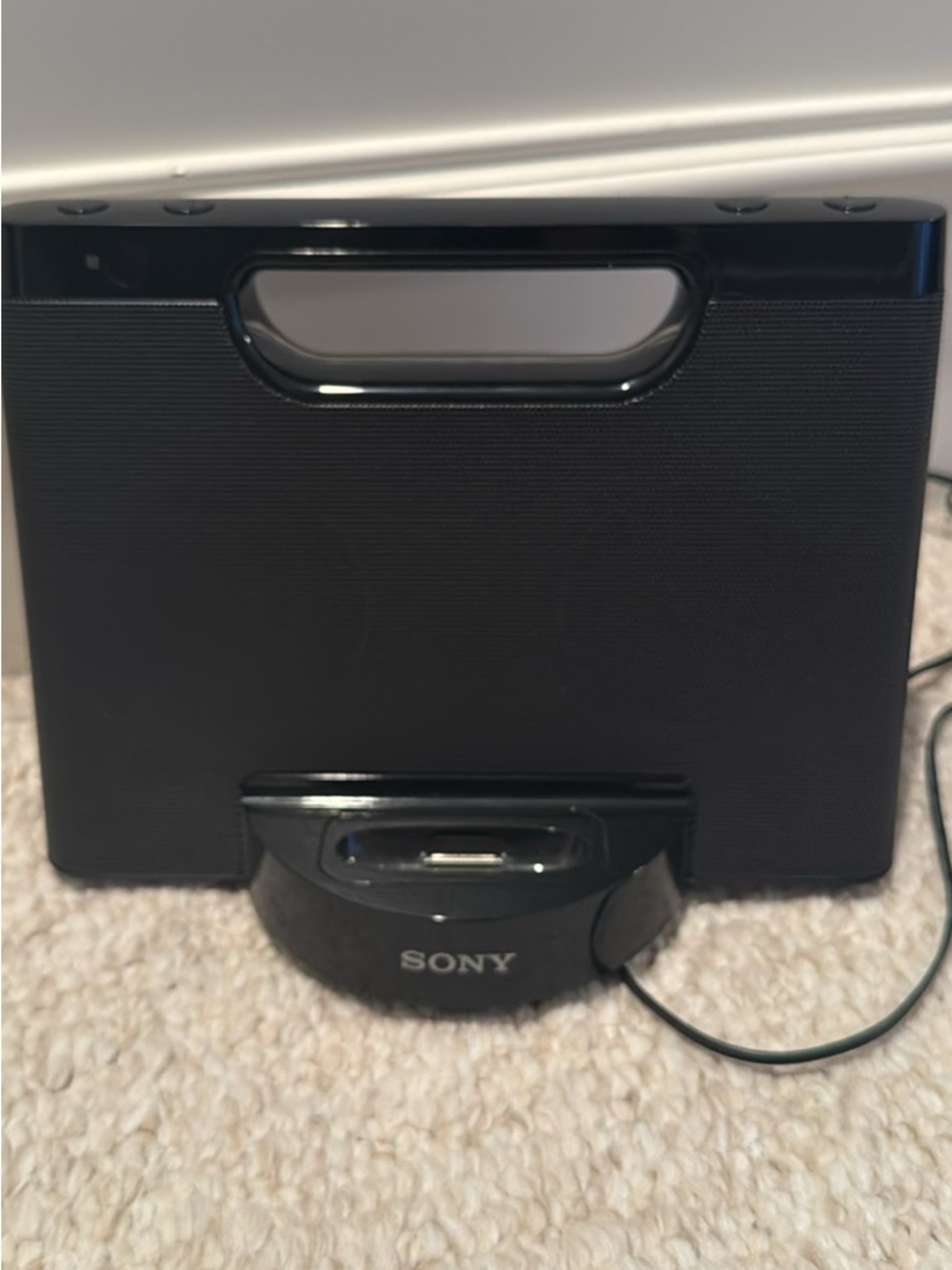 Sony Black Portable Speaker Dock with Integrated Handle